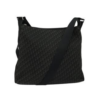 DIOR Trotter Canvas Shoulder Bag Black